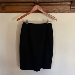Ellen Tracy Classic Black Wool Pencil Skirt
